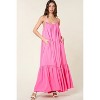 Slickblue Women's Maxi Dress with Pockets, Adjustable Straps, Vacation Outfit, Pink or White, Size S-L - 3 of 4