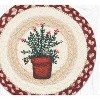 Earth Rugs Round Trivet – Thyme Herb Printed Braided Jute, 10"x10", Rustic Botanical Kitchen Accent - 2 of 3