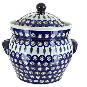 Blue Rose Polish Pottery 1127 Zaklady Large Container - 1 of 2