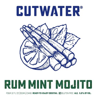 Cutwater Rum Mint Mojito Cocktail - 4pk/355ml Cans