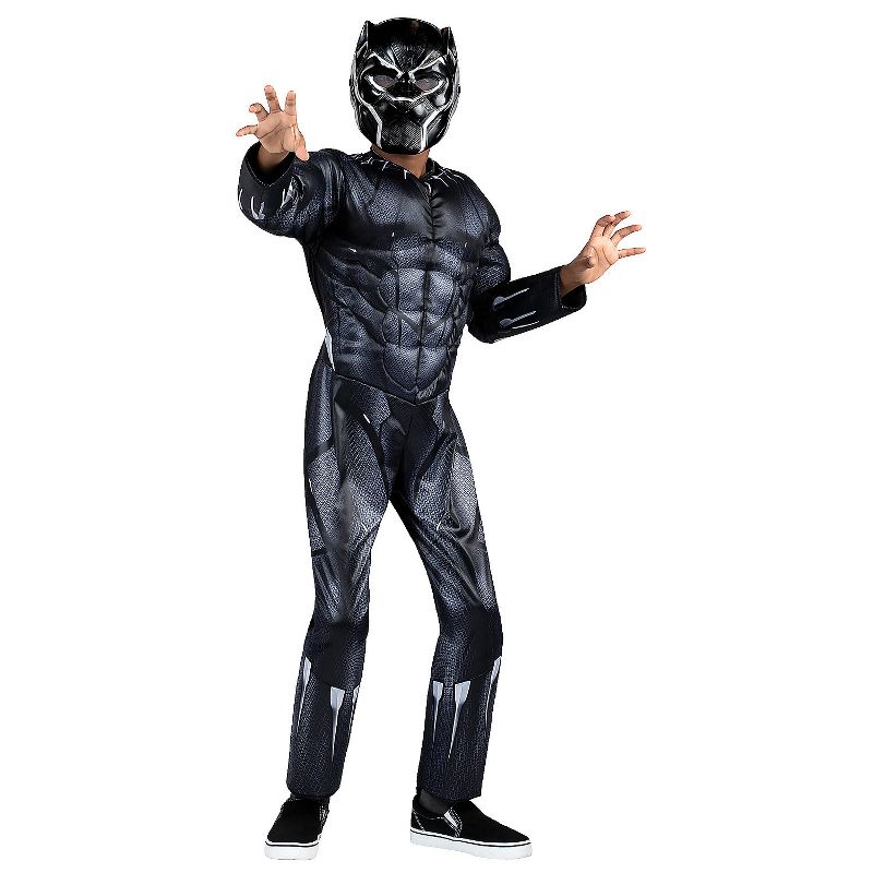 Jazwares Boys' Black Panther Qualux Costume - Size 8-10 - Black, 1 of 2