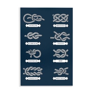 Stupell Industries Boating Knots Nautical Diagram Wall Plaque Art - 1 of 4