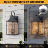 C Cattleya Modern Farmhouse Dusk-to-Dawn Outdoor Wall Lantern with Hand-woven Rattan Shade - 3 of 4