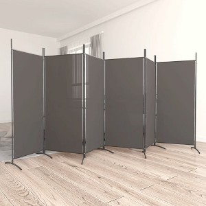 vidaXL 6-Panel Room Divider Anthracite 204.7"x70.9" Fabric - 1 of 4