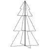 vidaXL Christmas Cone Tree Artificial Xmas Tree with LEDs Christmas Lighting - 5 x 3 ft - 4 of 4