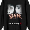 Scream 1-3 Scream 2 Movie Poster Crew Neck Long Sleeve Black Adult Sweatshirt - 2 of 3