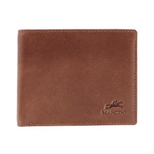 Mancini Men's Leather Bellagio RFID Bifold Wallet with Zipper Coin Pocket - 1 of 4