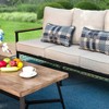 Captiva Designs 4pc 5-Seat Outdoor Patio Sofa Conversation Set With rope-Woven Rattan Swivel Chairs - 4 of 4
