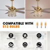 Parrot Uncle 52-inch Modern Antique Brass Crystal Ceiling Fan with Lights and Remote - 4 of 4