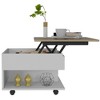 NicBex Coffee Tables for Living Room 15.3" H Rectangle Modern Lift Top Coffee Table with Casters and 1 Open Shelf, Multicolor - 3 of 4