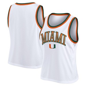 NCAA Miami Hurricanes Women's White Mesh Tank Top - 1 of 3