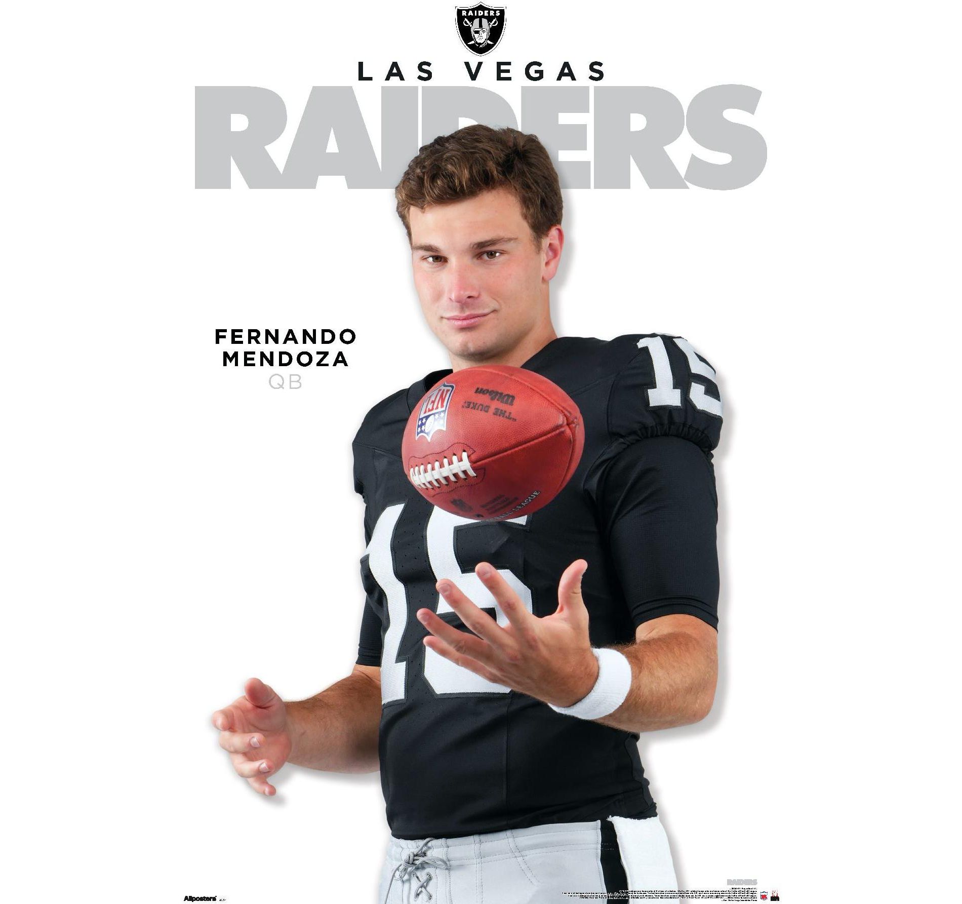 Trends International NFL Las Vegas Raiders - Fernando Mendoza Feature Series 26 Unframed Wall Poster Prints