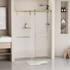 NicBex Shower Door 76" H Frameless Single Sliding Shower Doors, 5/16" (8mm) Thick Tempered Glass with Explosion-proof Film - 2 of 4