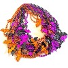 60 Pcs Halloween Bat Bead Necklaces - Orange Black Purple Party Favors for Pirate Day & Parades - 4 of 4
