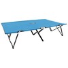 vidaXL Two Person Folding Sun Lounger Garden Outdoor Lounge Seating Steel - Blue - 2 of 4