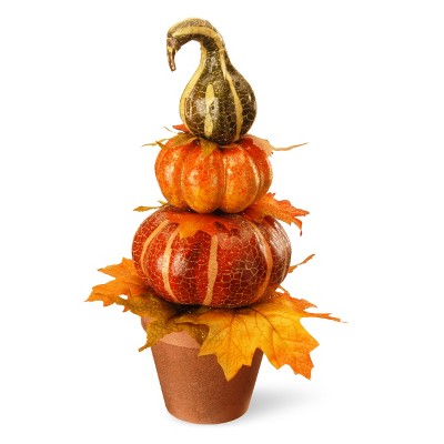 15" Potted Pumpkin Decor - National Tree Company