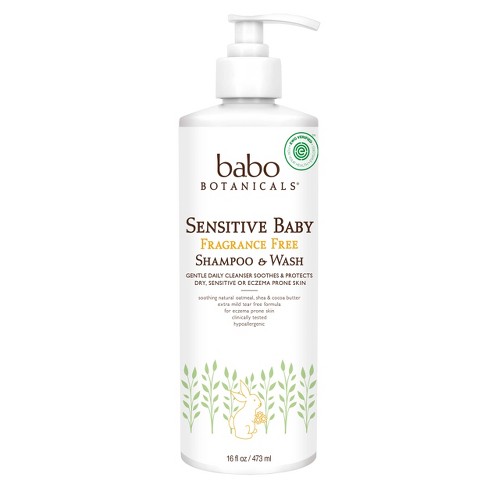 Babo Botanicals Sensitive 2-in-1 Fragrance Baby Shampoo & Wash 16 Oz : Target