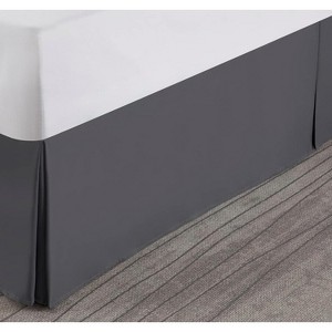 LISM 14 Inch Drop Microfiber Bed Skirts Hotel Quality Pleated Shrinkage and Fade Resistant - 1 of 4