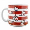 Adult Hello Kitty Milk Bottle Stripes 20oz Ceramic Camper Mug - 4 of 4