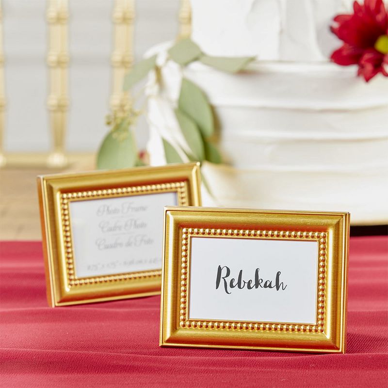 Kate Aspen Beaded Wall & Tabletop Picture Frames/Place Card Holder (Set of 6), 3 of 9