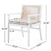 Christopher Knight Home Aurora Rustic Outdoor Rope Weave Acacia Wood Dining Chairs (Set of 2) - 3 of 4