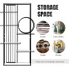 6 Tiers Bookshelf, Tall Bookcase Industrial Style Open Display Shelves, Modern Metal Frame Bookcases Large Bookshelf with Storage for Living Room - 3 of 4
