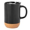 Gibson Home Modani 2 Piece 16.5 Ounce Stoneware Mug Set with Lid and Cork Base - 3 of 4