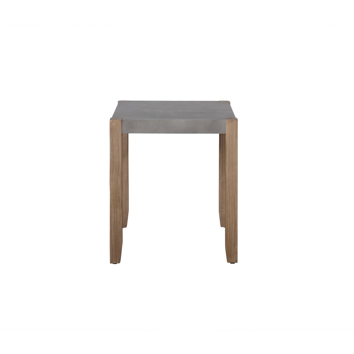 21" Davenport Faux Concrete and Wood End Table Light Amber - Alaterre Furniture - thumbnail 5