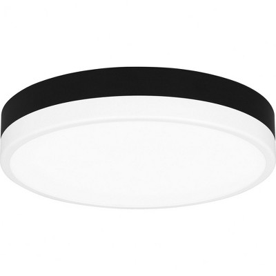Quoizel Lighting Weldin 1 - Light Flush Mount in  Matte Black White