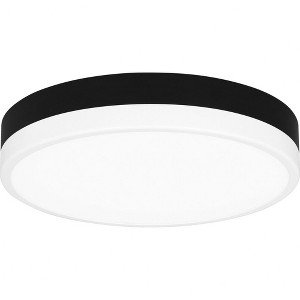 Quoizel Lighting Weldin 1 - Light Flush Mount in  Matte Black White - 1 of 4