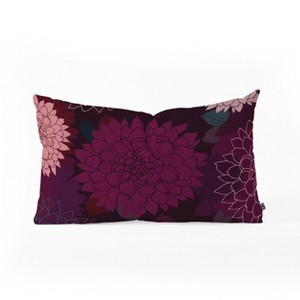 Iveta Abolina Burgundy Rose Lumbar Throw Pillow Red - Deny Designs: Rectangle, Indoor, Floral Design - 1 of 3