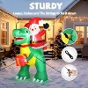 VINGLI 6ft Tall Christmas Santa Dinosaur Inflatable, Blow Up Yard Decoration with Secure Stakes Storage Bag - 2 of 4
