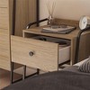 ORRD Rustic Nightstand with Drawer, Industrial Bedside Table with Wood Grain Finish, Bushwick Collection 26.6" - 3 of 4