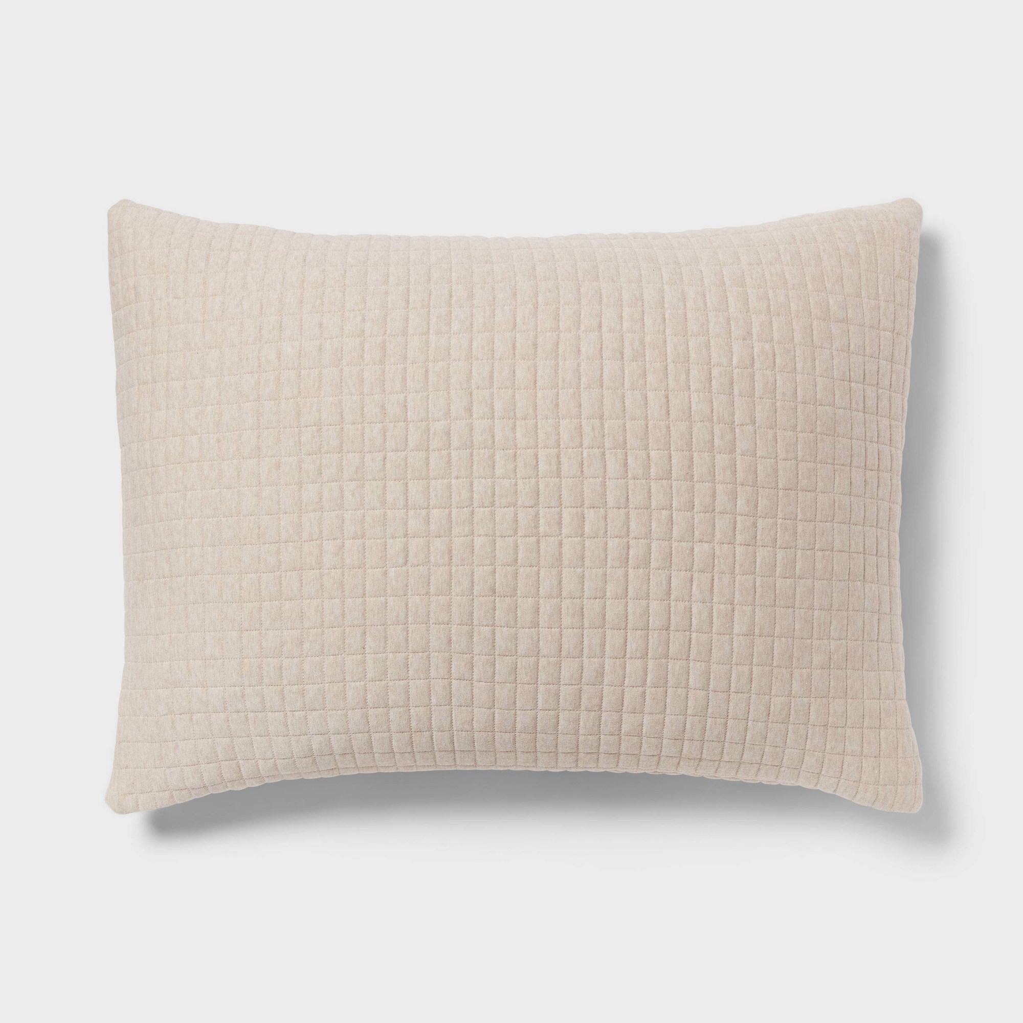 Standard Jersey Quilt Sham Oatmeal - Threshold™