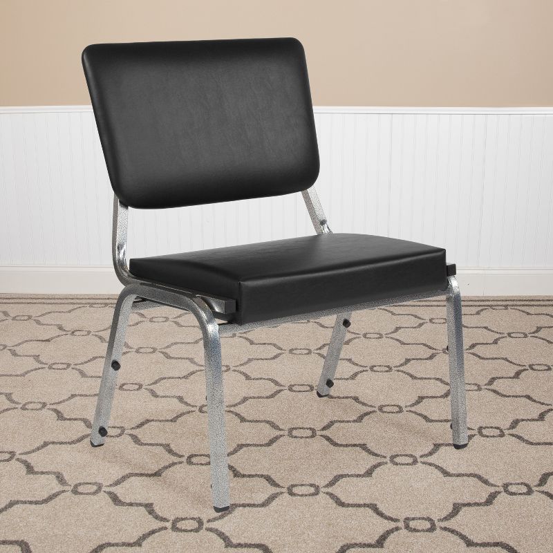 Flash Furniture HERCULES Series 1000 lb. Rated Antimicrobial Bariatric medical Reception Chair with 3/4 Panel Back, 3 of 12