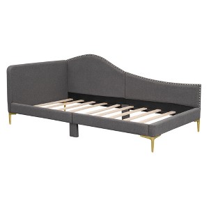 NicBex Twin Size Daybed, Upholstered Day Bed with Headboard and Armrest, Sofa Bed with Support Legs - 1 of 4