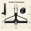 TruAIR 3 Point 2" Trailer Hitch Receiver - Heavy-Duty Category 1 Tractor Attachment for Kubota/BX/LM25H/NorTrac/Yanmar/Kioti/Cat (Black) - 3 of 4
