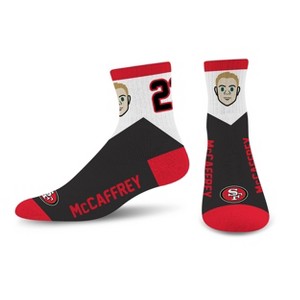 NFL San Francisco 49ers C McCaffrey Bobble Youth Socks: Team Logo Knit Quarter Socks - 1 of 3