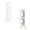 FURNIinspire Utility Storage Shelves Corner Floating Shelf, Modern Wall 4 Shelf Unit, Storage Shelf, Home Organizer, White, 9.8"*9.8"*51.5" - 3 of 4