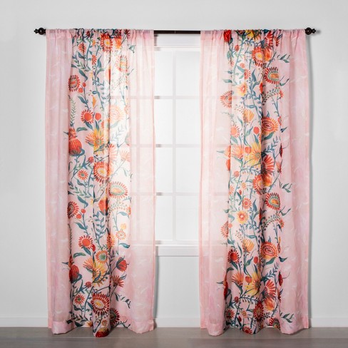 floral sheer curtains online