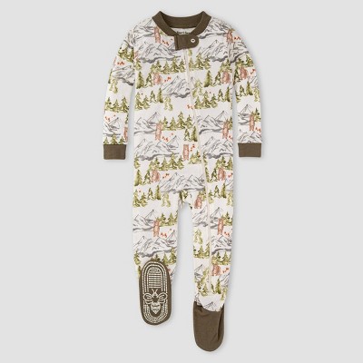 Burt's Bees Baby® Baby Boys' Bear Mountains Organic Cotton Footed Pajama - 6-9M