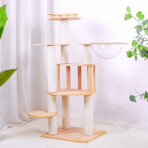 Multi-Level Cat Tree, Cat Tower Durable Sisal-Covered Scratching Posts,Cozy Caves,Condo,Dangling Ball,Jumping Platform for Cats Play &Sleep,Pet House - 1 of 4