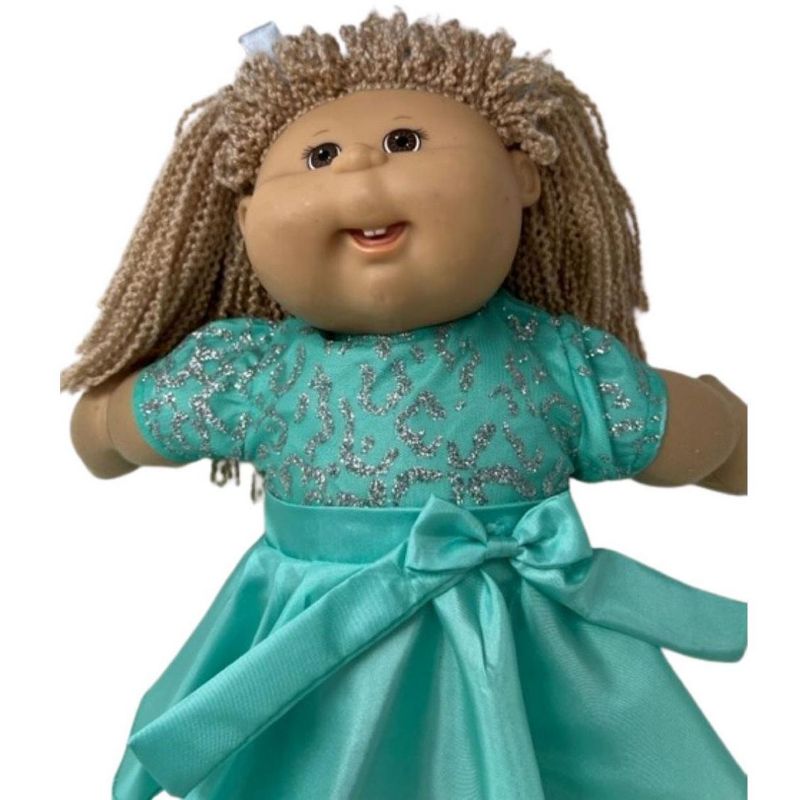 Doll Clothes Superstore Mint Party Dress Fits 15-16 Inch Baby And Cabbage Patch Kid Dolls, 3 of 5