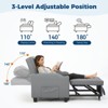 3-in-1 USB-Massage Convertible Sofa Bed, 110-180¡ã Recliner, Cup Holders, Side Pockets, 380 lbs, 4-Step Flip¡ªDorm & Guest Ready - 4 of 4
