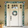 24 Inch Christmas Wreath, Artificial Holiday Wreath with Christmas Tree and House Village Front Door Decor, for In/Outdoor Wall Window Home Decor - 4 of 4