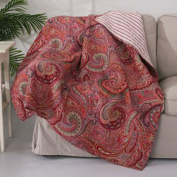 Spruce Red Quilted Throw - Levtex Home