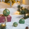 Whisen D3.9" Christmas Ball Ornaments, Glass Decorative Hanging Ball Christmas Tree Ornaments, Set of 6 - 3 of 4