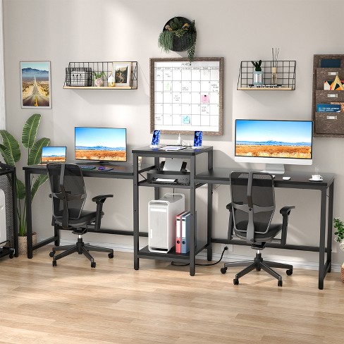 Aheaplus 2 Person Home Office Desk with USB Charging Port and Power Outlet - image 1 of 4