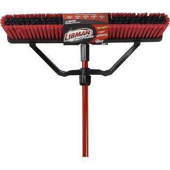 Libman High Power Polyethylene Terephthalate 24 in. Push Broom with Squeegee
