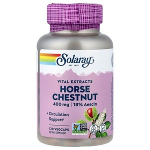 Solaray Vital Extracts, Horse Chestnut , 400 mg, 120 VegCaps - 1 of 4